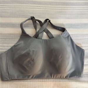 Lululemon Gray Sports Bra Criss-Cross Straps Moisture-Wicking